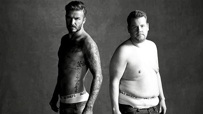 David Beckham ve James Corden'dan Eğlenceli İç Çamaşırı Reklamı Parodisi