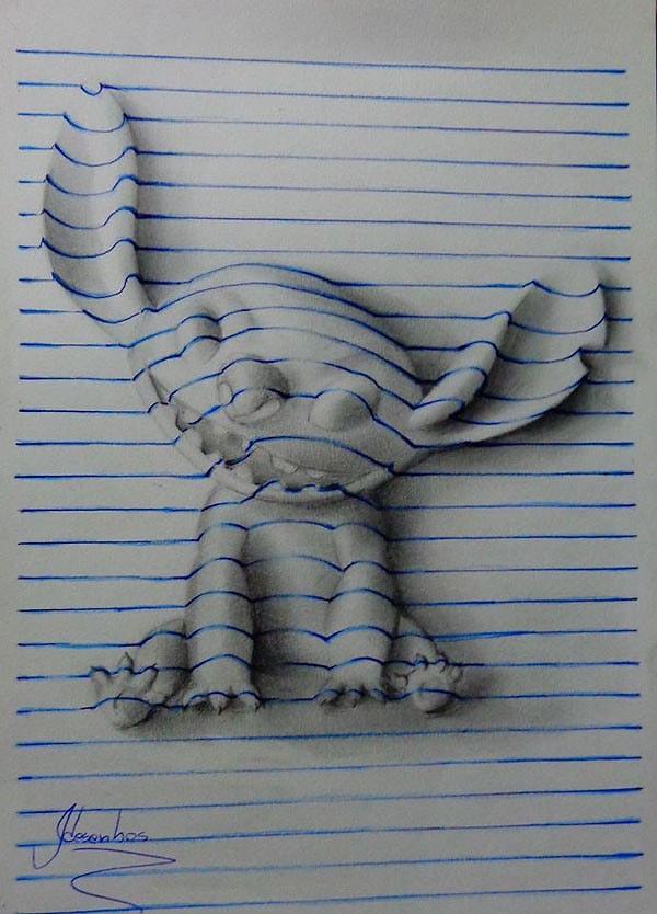 Очаровательные 3D рисунки из школьной тетради 15-летнего Жао А.Карвалью