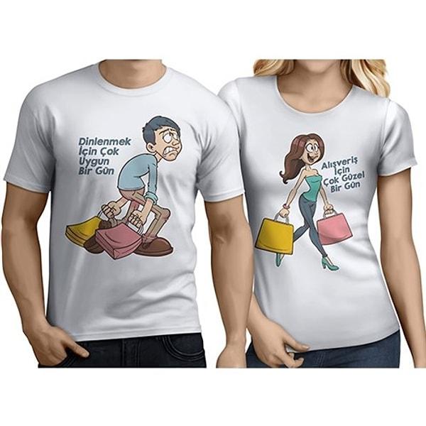 Sevgili Tişörtleri - Beyaz - Alışveriş