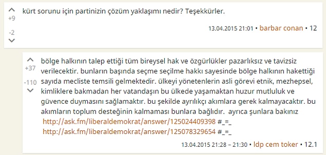 13. Kürt sorununa LDP'nin bakışı