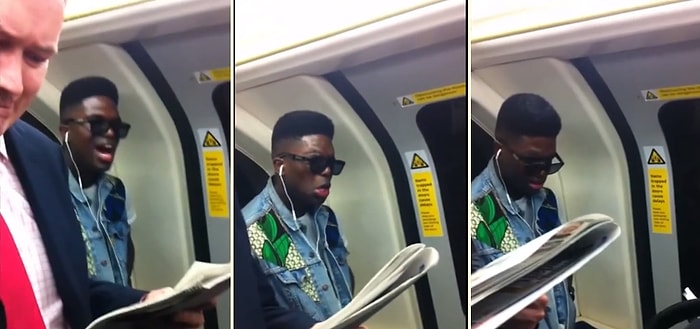 Metroda Kulaklıkla Müzik Dinlerken Gaza Gelip Bağıra Bağıra Şarkı Söyleyen Adam