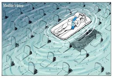 Akdeniz'deki Göçmen Facialarını ve Avrupa'nın Duyarsızlığını Anlatan 45 Karikatür