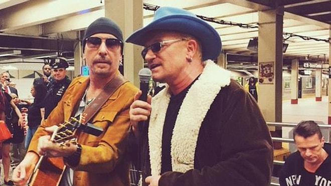 U2, New York Metrosunda Şarkı Söyledi