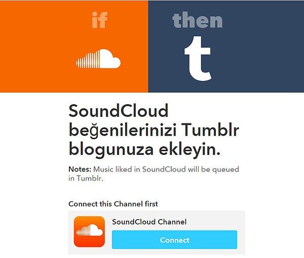 SoundCloud beğenilerinizi Tumblr blogunuza ekleyin.