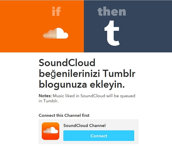 SoundCloud beğenilerinizi Tumblr blogunuza ekleyin.