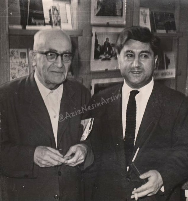 22. Çıkabildiği ilk yurtdışı gezisinde, SSCB'de, Zekeriya Sertel'le birlikte. 1965.