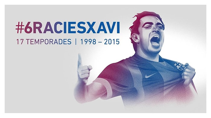 Barcelona'dan Xavi'ye Veda Klibi