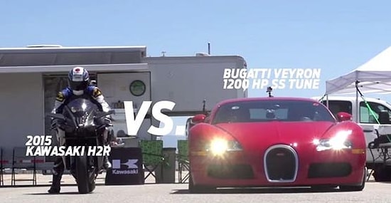 Kawasaki Ninja H2R, Bugatti Veyron'a Karşı