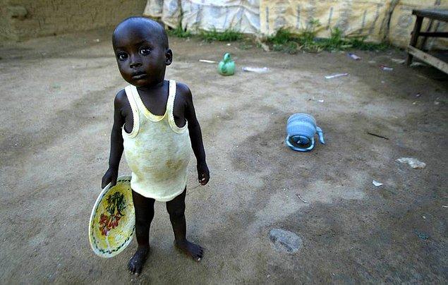 1. Dünya nüfusunun %11'i yani 800 milyon insan yetersiz besleniyor.