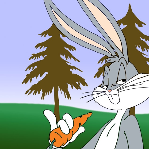 2. Tavşanlar havuç sevmez, öyle olduğunu düşünmemizin nedeni Bugs Bunny