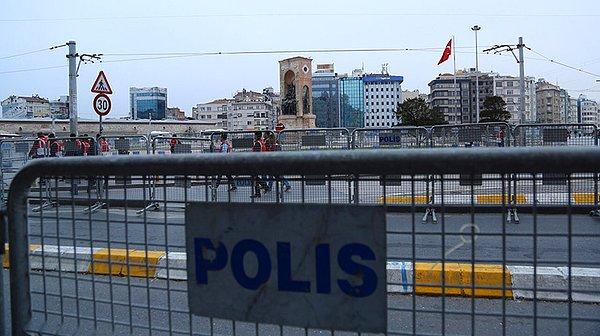 Taksim'e Çıkan Yollar Trafiğe Kapalı