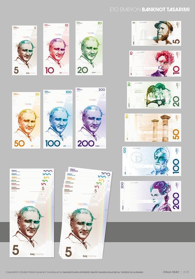 Türk Lirası İçin Hazırlanmış 6 Modern Banknot Tasarımı