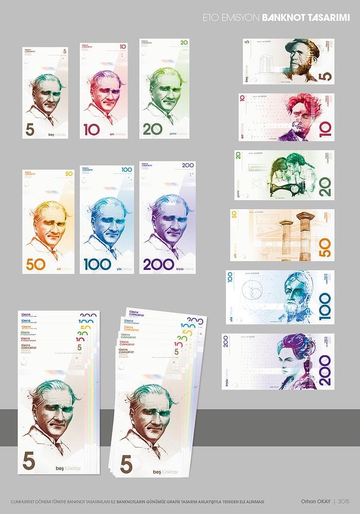 Türk Lirası İçin Hazırlanmış 6 Modern Banknot Tasarımı