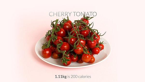 8. 1110 gr kiraz domates = 200 kalori