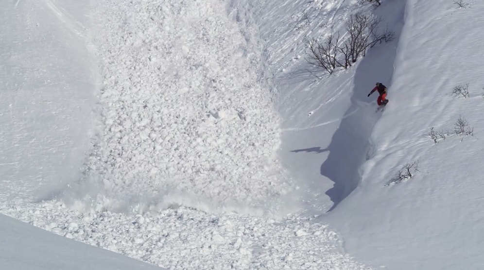 Çığın Üzerinden Zıplaya Zıplaya Geçen Tavşan