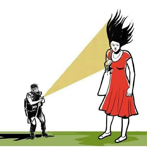 Sungur, sosyal medyada ve dünya basınında hızlıca yayılan fotoğrafının yanı sıra, pek çok karikatür ve postere de konu olmuştu. Görseli