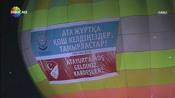 Almatı'da 'Atayurt'a Hoşgeldiniz Kardeşler'' balonu