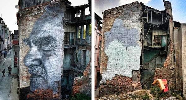 3. Dünyaca Ünlü Sokak Sanatçısının İstanbul'daki Muhteşem Eseri Bir Gecede Silindi