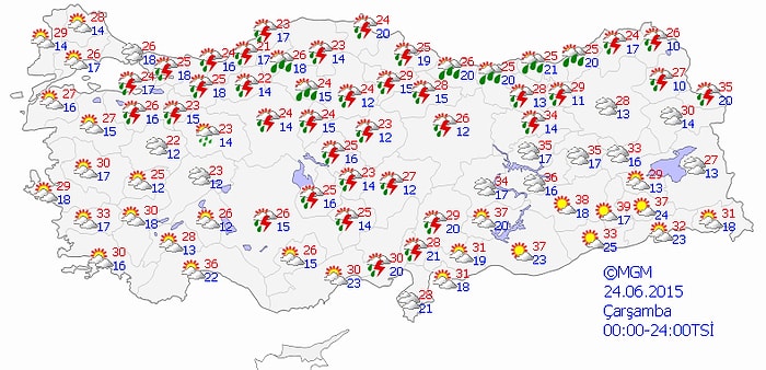 Meteoroloji'den 7 İle Kuvvetli Yağış Uyarısı