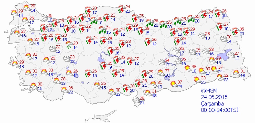 Meteoroloji'den 7 İle Kuvvetli Yağış Uyarısı