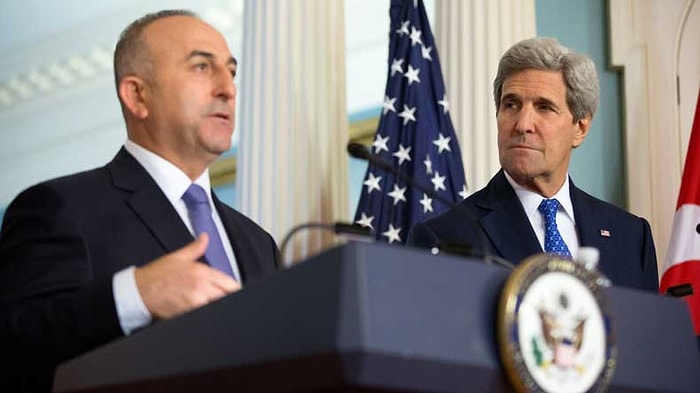 Çavuşoğlu ve Kerry'den Kobani Görüşmesi