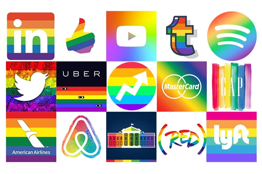 Amerika'daki Evlilik Eşitliğini Kutlayan 46 Markanın Birbirinden Güzel Gökkuşağı Logoları