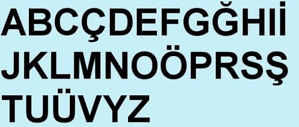 7. Alfabemizin ilk 14 harfi ile yazılan en uzun sözcük