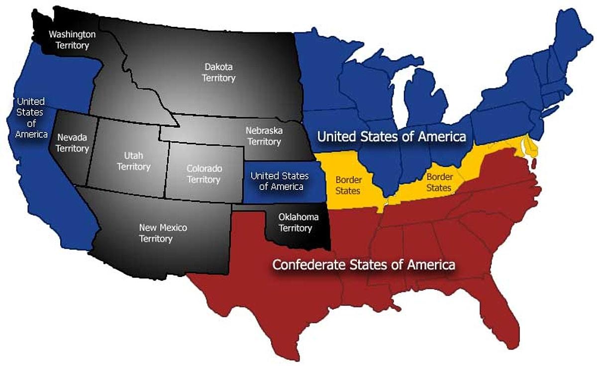 Когда появилась сша. Конфедеративные штаты Америки карта. Штаты образовавшие конфедерацию Штатов Америки на карте 1861 1865. Конфедерация Штатов Америки на карте. Южные штаты США В гражданской войне.