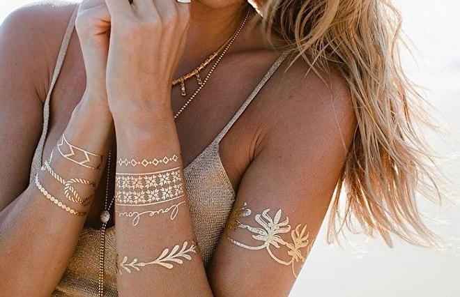 Trend Alarmı: Parıltısıyla Tek Rakibi Güneş Olan Metalik Dövmeler