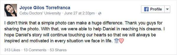 İyi haber ise fotoğrafın kısa sürede hızla yayılmasının ardından Daniel'e âdeta burs ve yardım yağdı.
