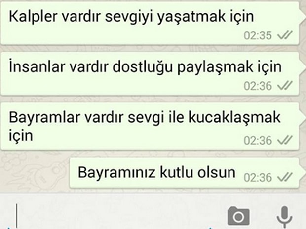 Her özel günde toplu mesaj gönderiyorum ya