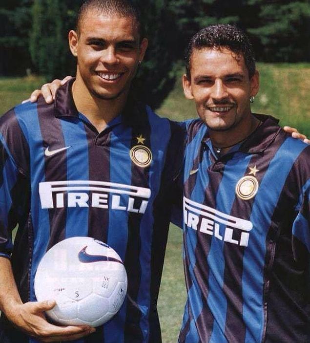 4. Inter dönemlerinden Ronaldo ve Roberto Baggio