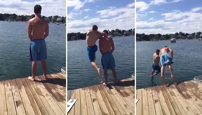 Denize İşeyen Arkadaşına RKO Hareketiyle Unutulmaz Bir Ders Veren Adam