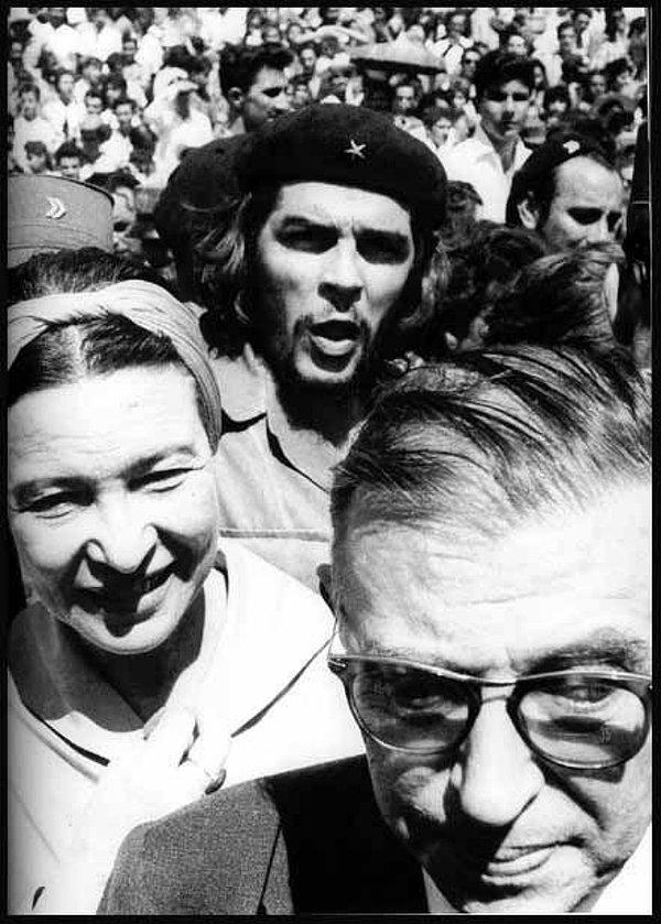 17. Jean-Paul Sartre & Simone de Beauvoir & Che Guevara, 1960