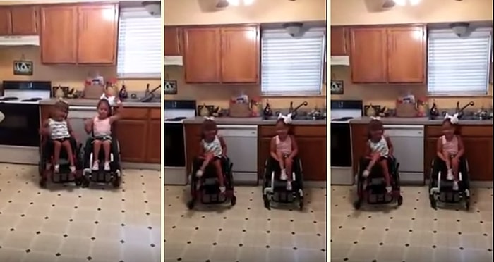 Tekerlekli Sandalye Üzerinde Dans Eden Kızların Sımsıcak Görüntüleri