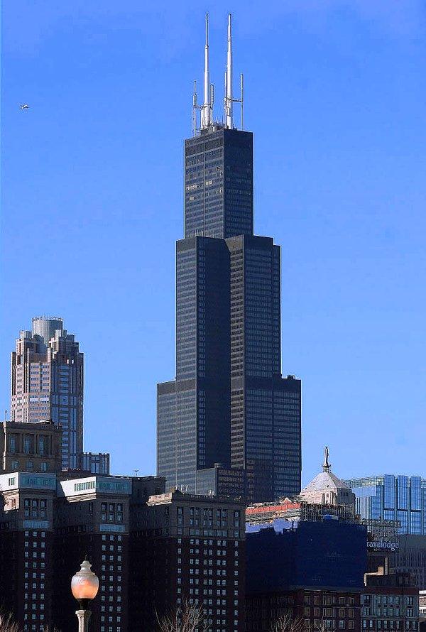 1-) Willis Tower, Chicago, ABD