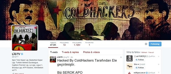 Lig TV Twitter Hesabı Hacklendi