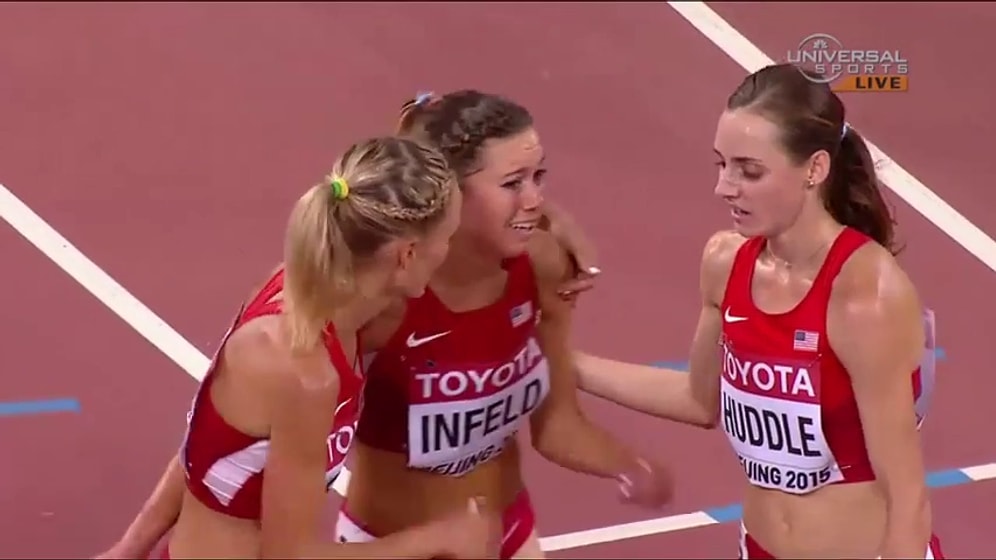 Bitiş Çizgisini Geçmeden Sevinmeye Başlayan Sporcunun Üçüncülüğü Kaptırması