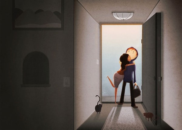 Когда вы возвращаетесь домой, вас там кто-то ждет, неважно будь то друг или супруг.