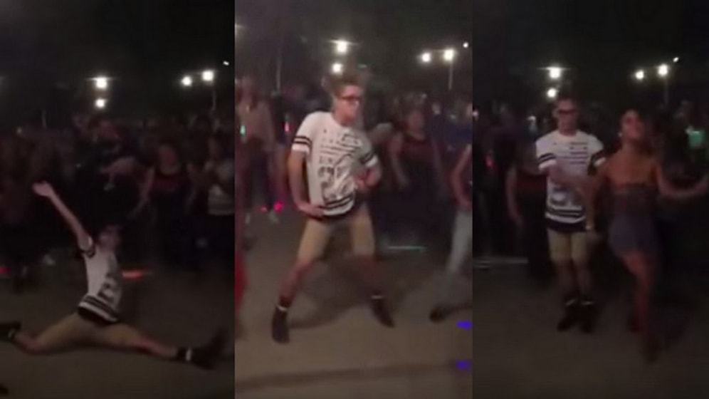 'Cha Cha Slide' Şarkısında Kendinden Geçerek Dans Eden Çılgın Genç