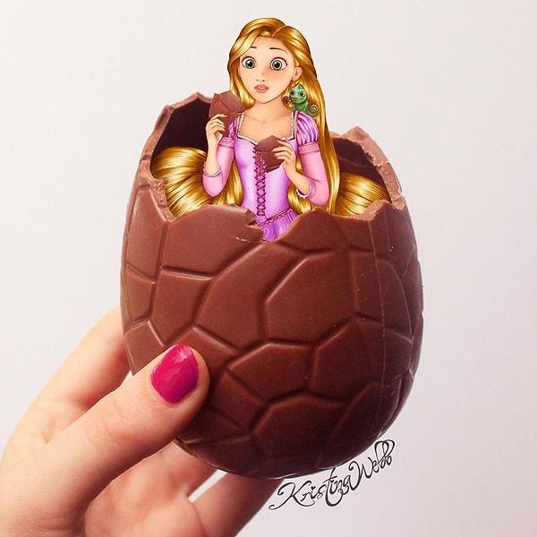 8. Düşünsenize sürpriz yumurtadan Rapunzel çıkıyor! Çıldırırsın... 😱