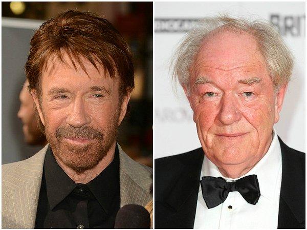 6. Chuck Norris ve Michael Gambon — İkisi de 74 yaşında.