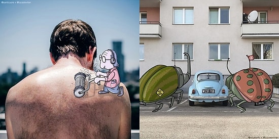 Instagram Fotoğraflarına Şirin Karakterler Ekleyen Çizerin Eğlenceli Çalışmaları