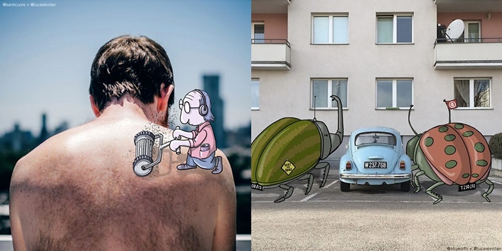 Instagram Fotoğraflarına Şirin Karakterler Ekleyen Çizerin Eğlenceli Çalışmaları