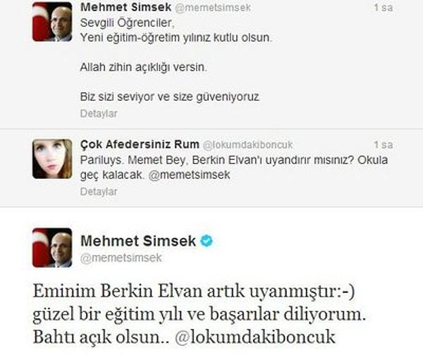 16. Berkin Elvan komadayken Mehmet Şimşek'in tweeti