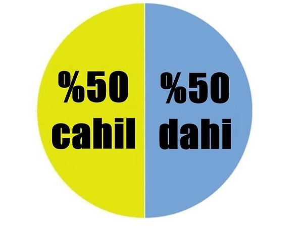 %50 Dahi, %50 Cahil!