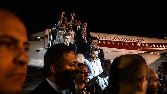 Irak'ta Serbest Bırakılan İşçiler Yurda Döndü