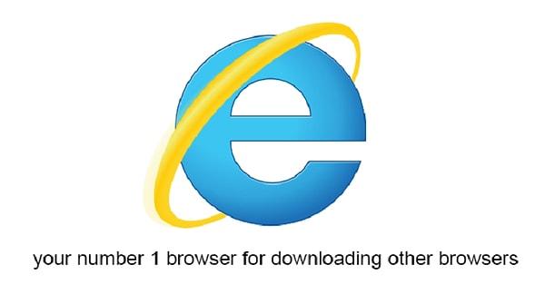 Internet Explorer: Başka tarayıcıları yüklemek için bir numaralı tarayıcı