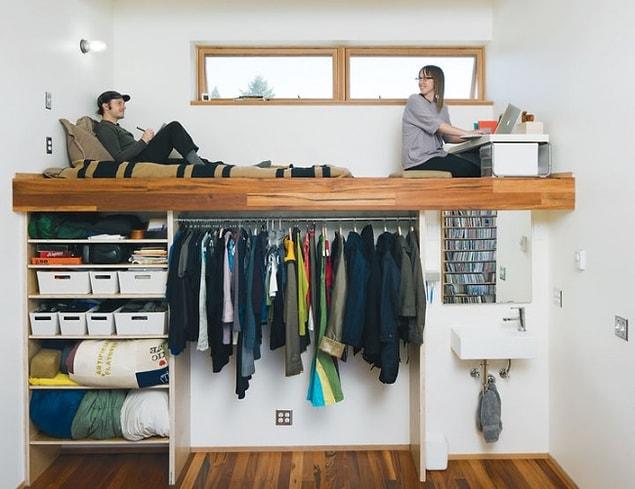 1. Expand your wardrobe and place your bed above it. Looks perfect doesn’t it?