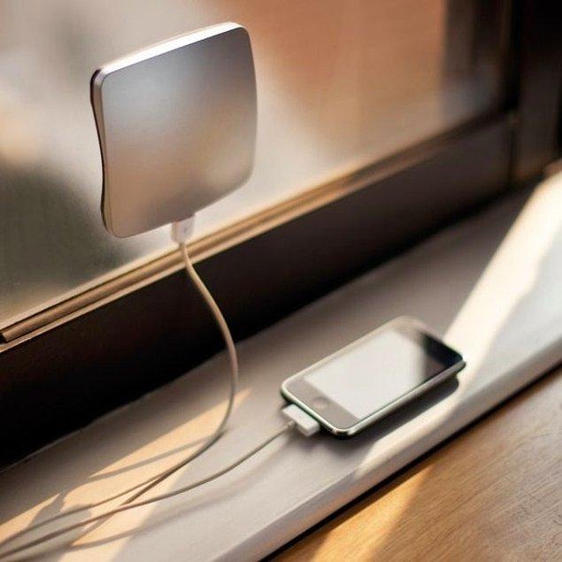 8. Solar powered charger.